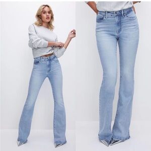 Good American light Blue wash good leg flare Women's Jeans 6/28